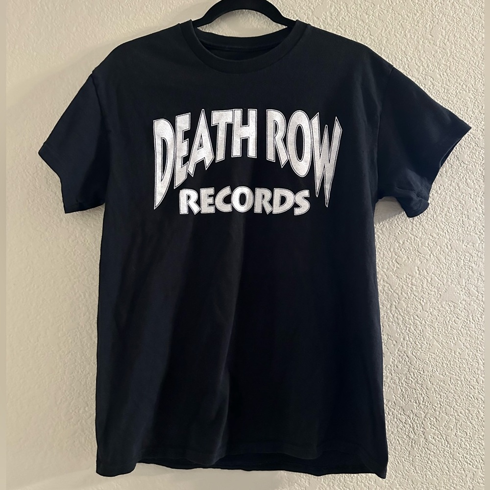 Death Row Records Logo Men's Medium Graphic T-Shirt Black & White